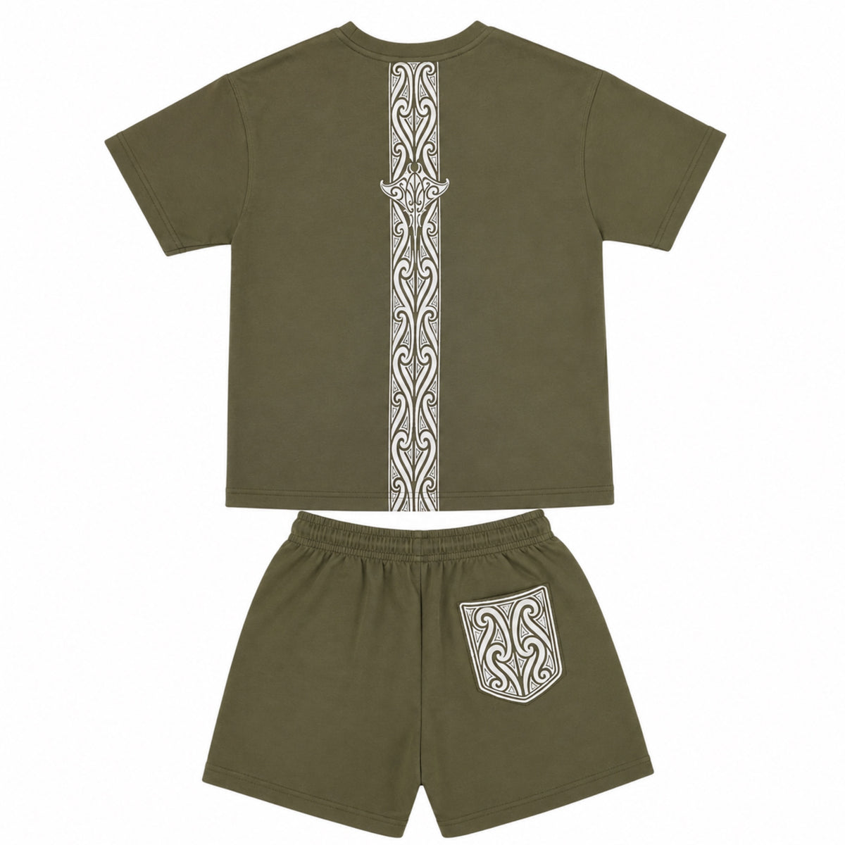 UREIA TEE & SHORT SET - KHAKI