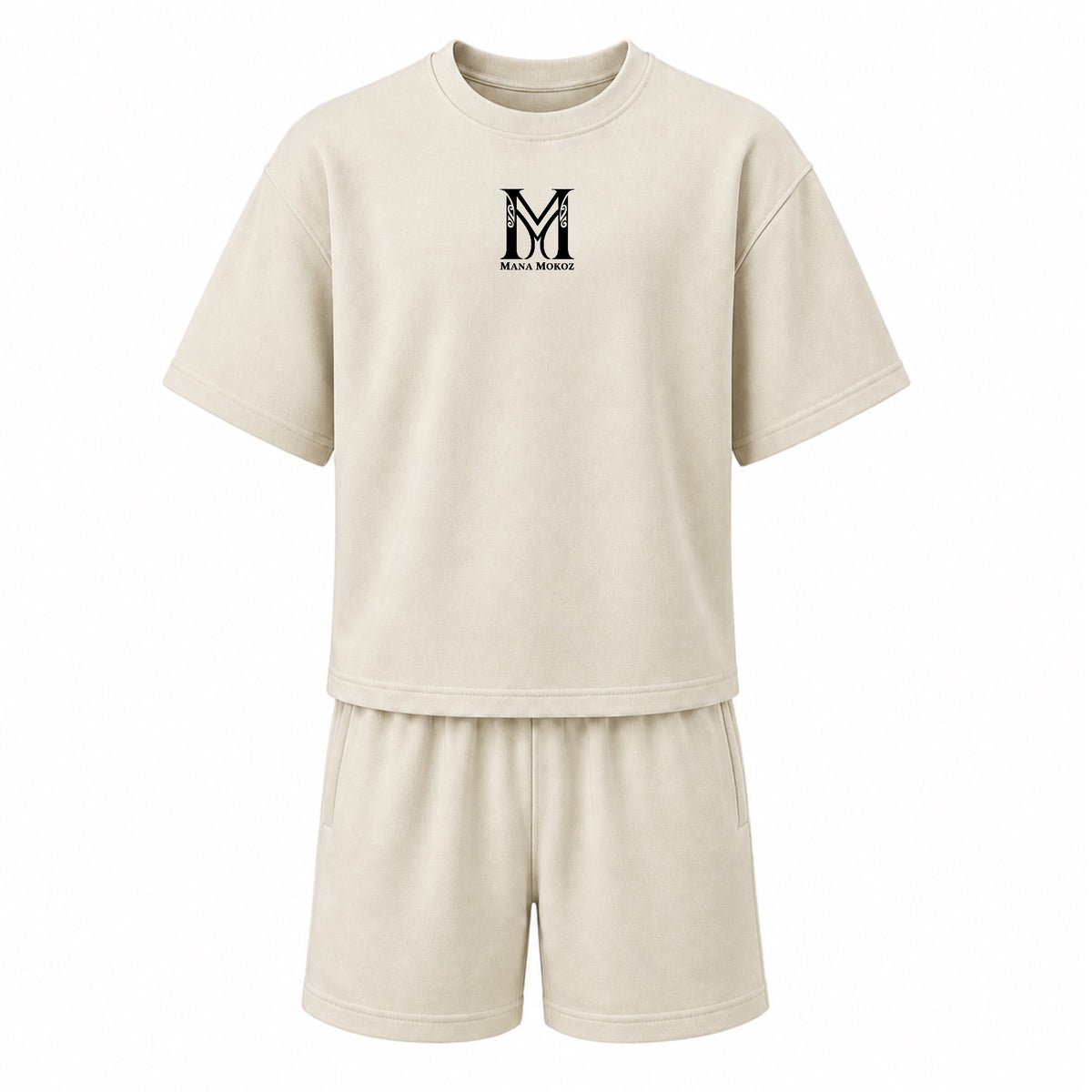 UREIA TEE & SHORT SET - NATURAL